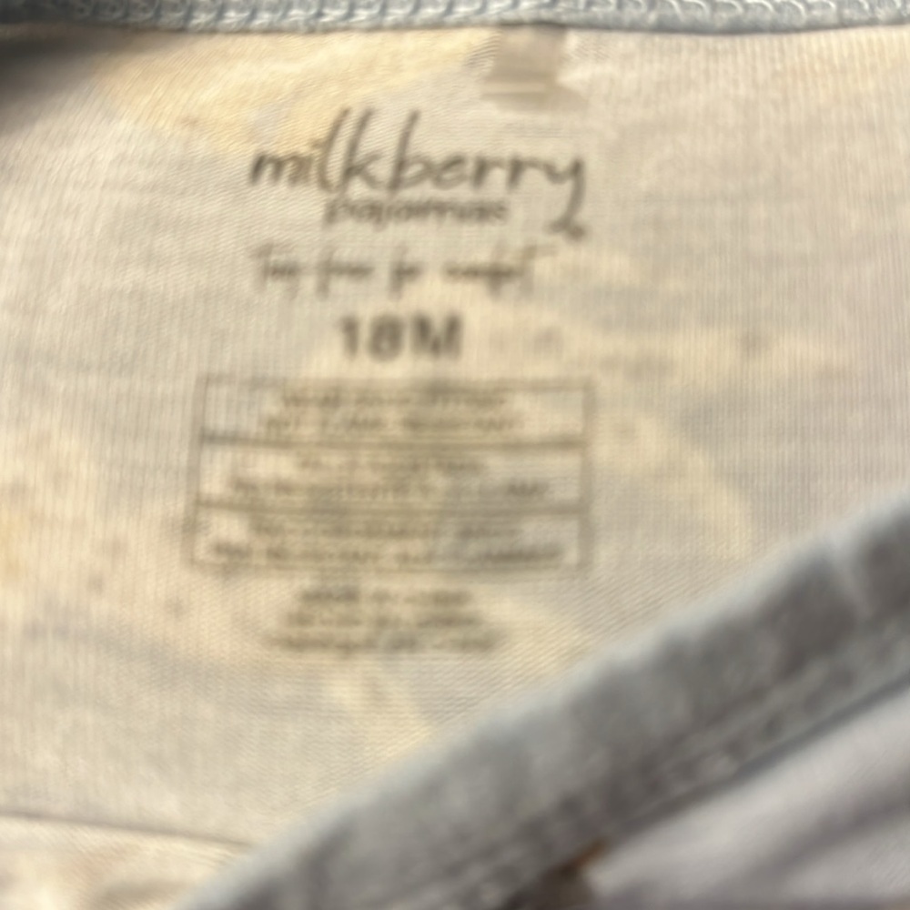 Milk berry puppy print Kids Pajamas with Dog Print - Blue 18 M - Picture 5 of 5